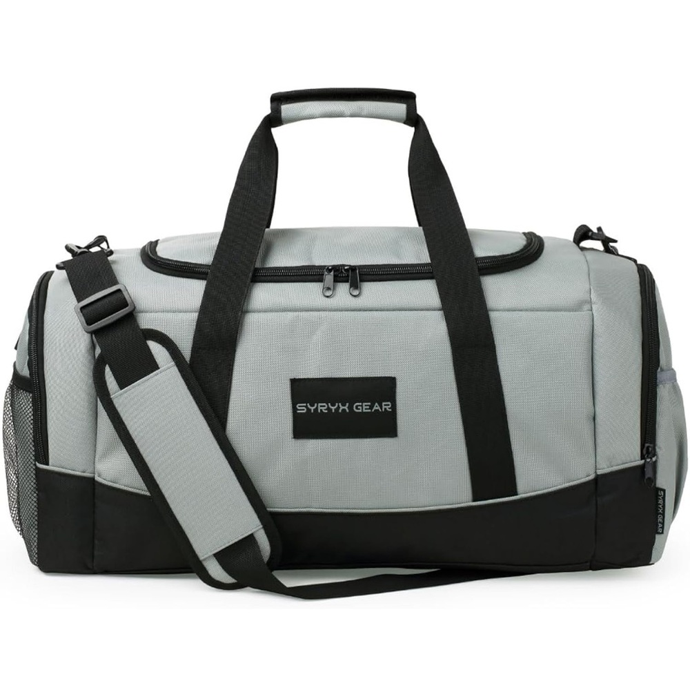 Syryx Gear Gym Bag Unisex Sports Duffle Bag Separate Wet Pocket, Shoe Spaces NWT